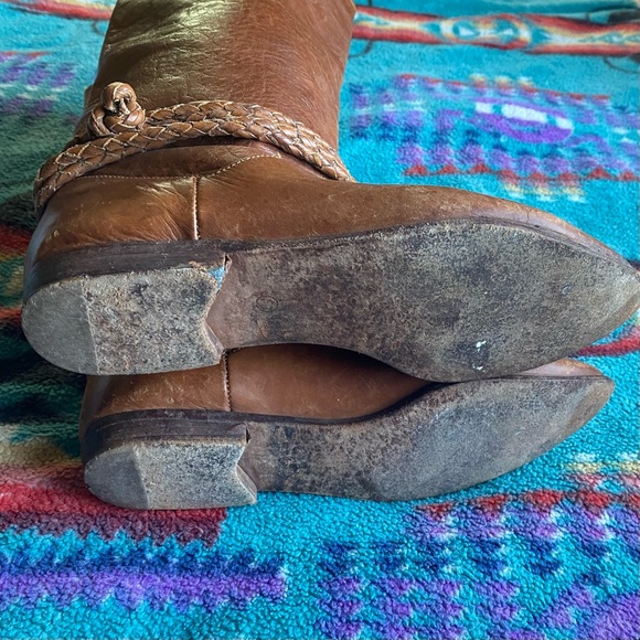 VTG US Polo Assn. Genuine Leather Riding Boots. Size 7. Pull on. Caramel Brown. - Picture 9 of 16